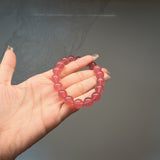 Cristal | Bracelet en quartz fraise cerise