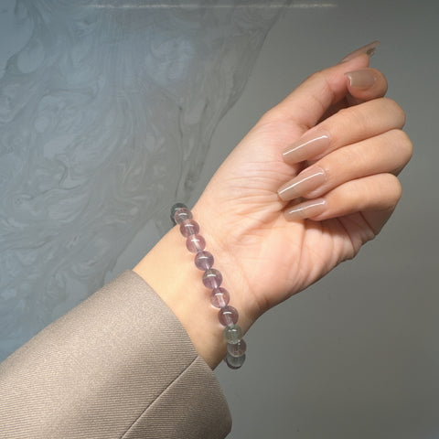 Cristal | Bracelet en fluorite violet-vert