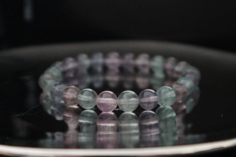 Cristal | Bracelet en fluorite violet-vert