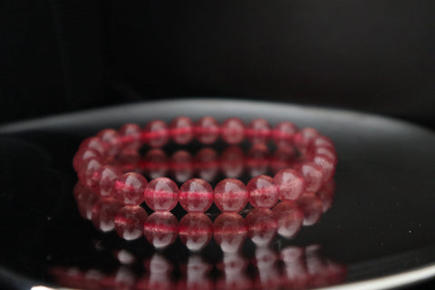 Cristal | Bracelet en quartz fraise rouge san